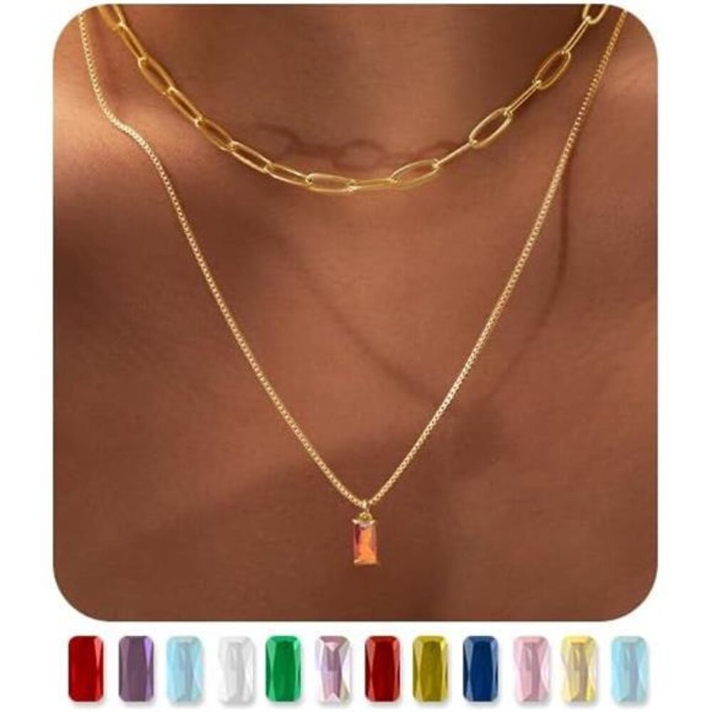 Birthstone Necklace for Women | July | 14K Gold | Ruby Pendant Necklace